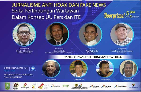 PWI Riau Gelar Diklat Jurnalisme Anti Hoax dan Fake News